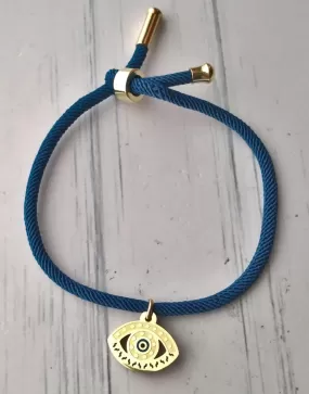 Dani Evil Eye Corded Slider Bracelet