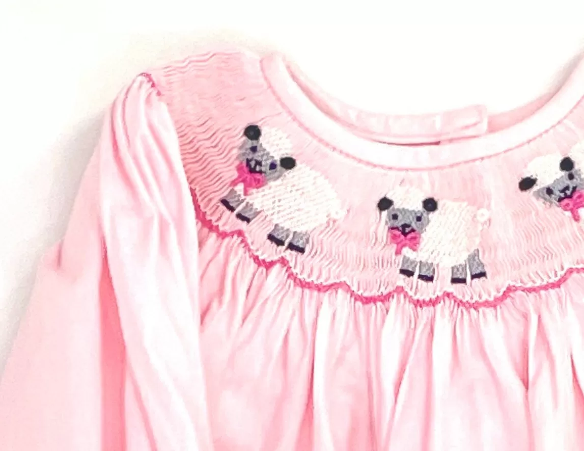 Easter Lamb Dress in long sleeves