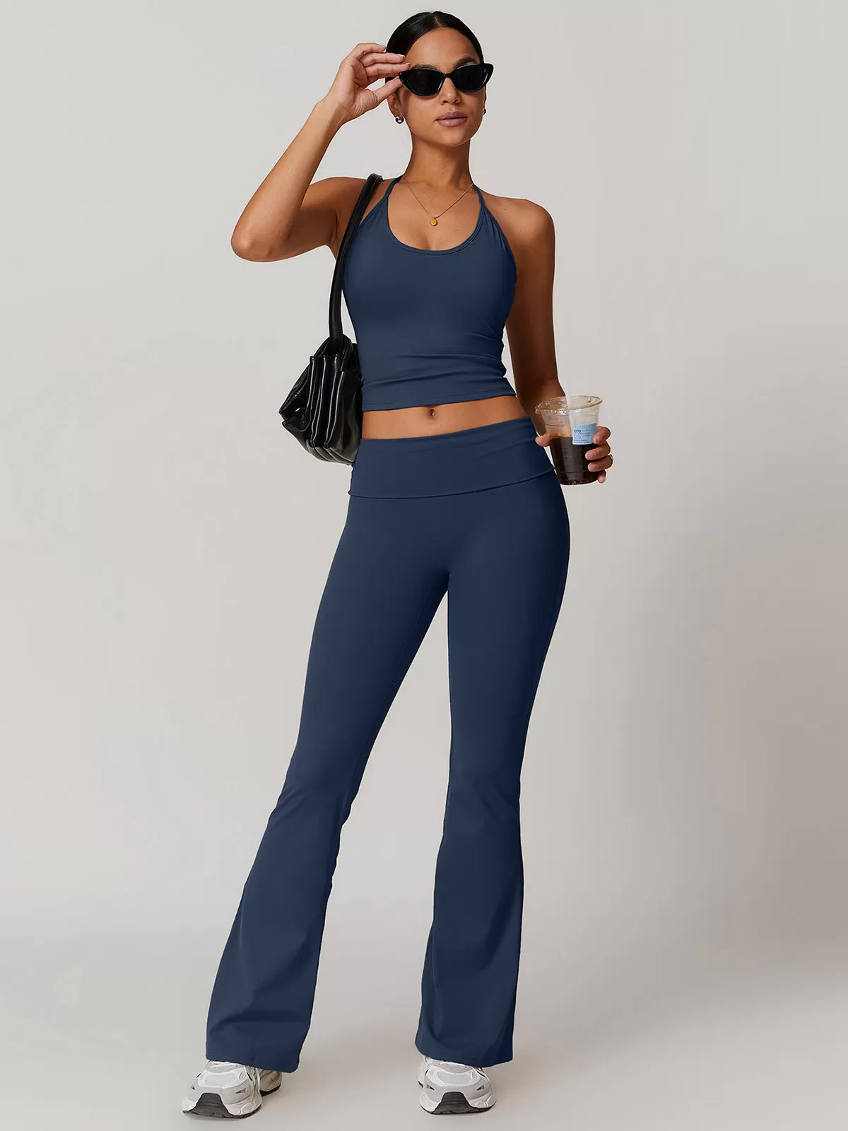 Lace Up Active Pants Set