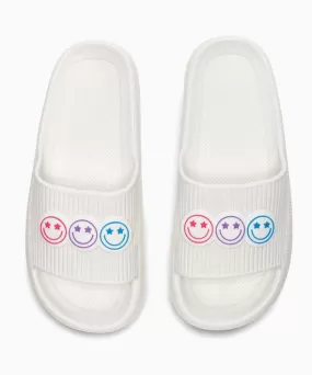 Pool Star Smile Slides - White/Multi